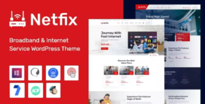 Netfix – Broadband Internet Services WordPress Theme + RTL