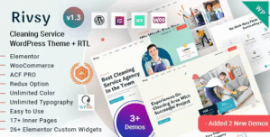 Rivsy – Cleaning Services WordPress Theme for Maid, Housekeeping Janitorial Companies
