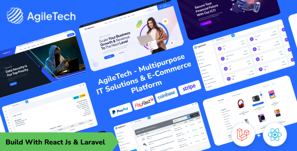 Agiletech – Multipurpose IT Solution E-Commerce Platform React JS Laravel REST API