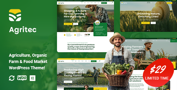 Agritec – Agriculture Organic Farm WordPress Theme