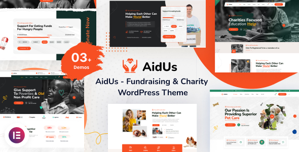 AidUs – Fundraising Charity WordPress Theme