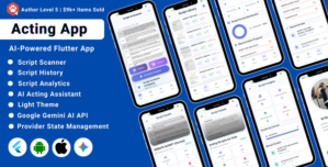 AI-Powered Acting Flutter App | Performance Practice Script Analysis