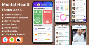 AI-Powered Mental Health Flutter App Template | Mindfulness Wellbeing App