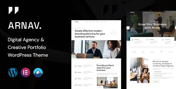 Arnav – Digital Agency Creative Portfolio WordPress Theme
