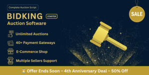 BidKing – Powerful PHP Auction Script with Seller Panel, Wallet System E-commerce Support
