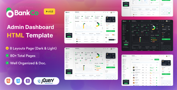 Bankco – Admin Dashboard HTML Templates