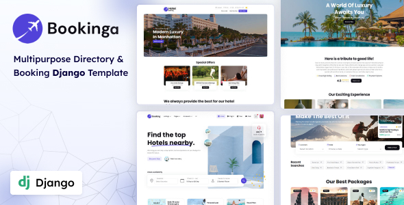 Bookinga – Multipurpose Django Booking and Directory Template