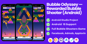 Bubble Odyssey — Rewarded Bubble Shooter (Android)