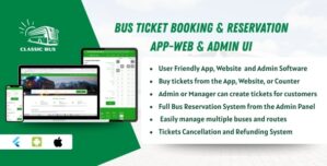 Bus Ticket Booking Reservation App-Web Admin Complete UI Template