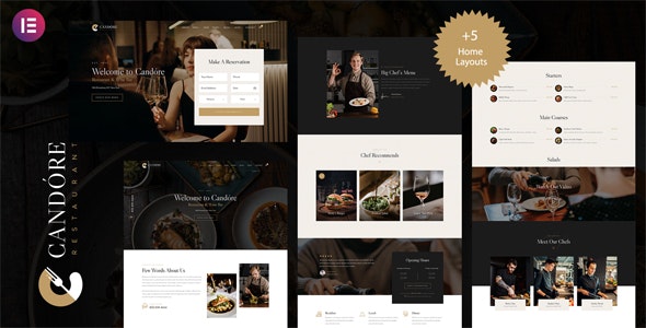 Candore – Elementor Restaurant Wine Bar WordPress Theme