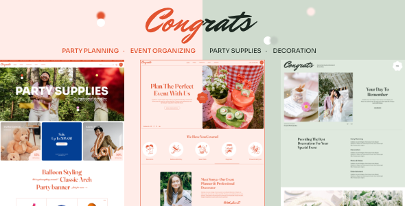 Congrats – Event Planner Party Decoration WordPress Theme