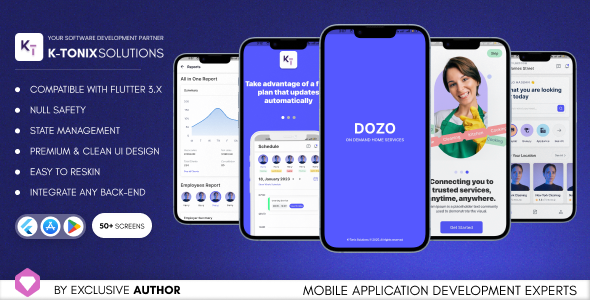 DOZO On-Demand Home Services Flutter App — AC Repair, Beauty, Plumbing, Cleaning More