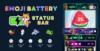 Emoji Battery Status Bar with AdMob Ads Android