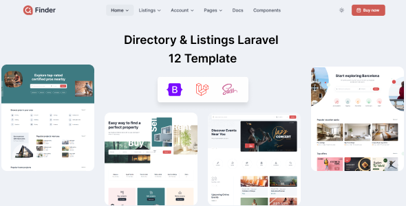 Finder – Laravel 12 Multipurpose Directory Listing Template