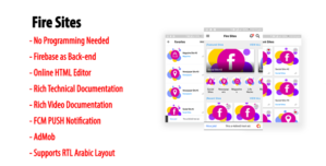 Fire Sites | Native Android Multi-category Multi-site WebView App with Firebase Back-end