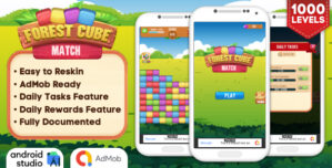 Forest Cube Match – Matching Game Android Studio Project with AdMob Ads + Ready to Publish