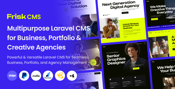 Frisk – Multipurpose Laravel CMS for Business, Portfolio Creative Agencies