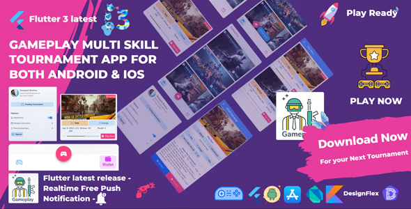 Gameplay Multi Skill Tournament App for Android IOS – Flutter 3