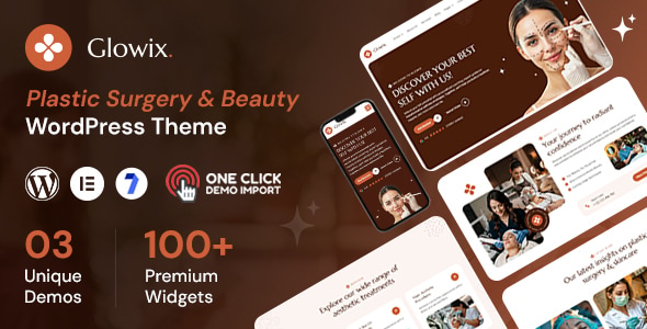 Glowix – Plastic Surgery Beauty Clinic WordPress Theme
