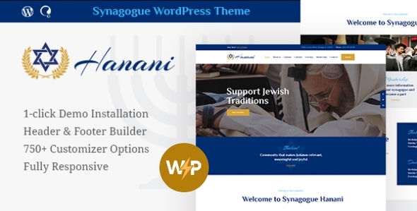 Hanani | Jewish Community Synagogue WordPress Theme + RTL