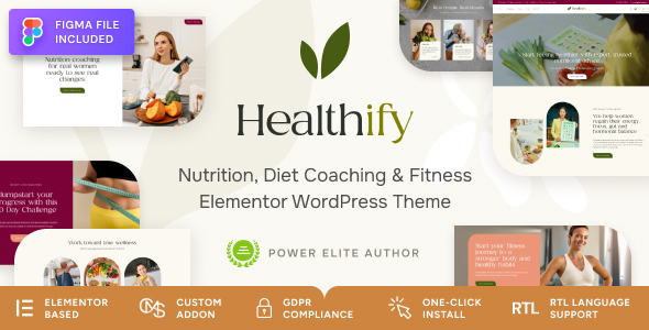 Healthify – Weight Loss Recipes, Fitness Health Coaching WordPress Theme