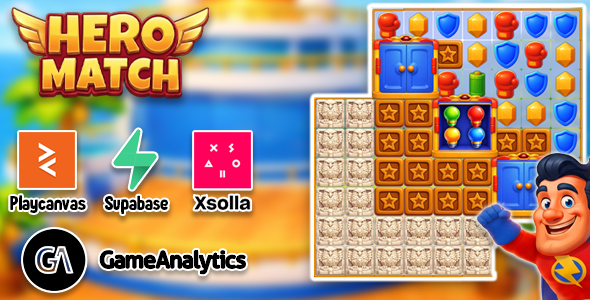 Hero Match – HTML5 Game + Source Code + Level Editor | Playcanvas