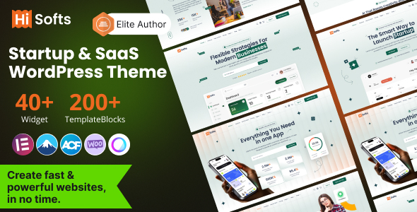 Hisofts – Startup SaaS WordPress Theme