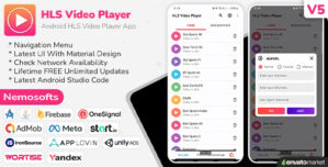 HLS Video Player Android App ( Online )