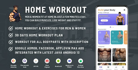 Home Workout for Men Women Fitness at Home