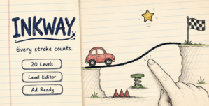 Inkway – Hand-Drawn Physics Line Drawing HTML5 Game
