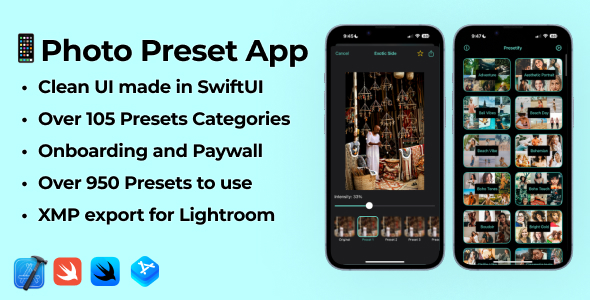 iOS 17 Swift Photo Editing App | Presets App with Subscriptions (IAP)