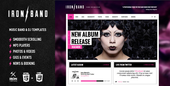 IronBand – Responsive Music Band DJ template