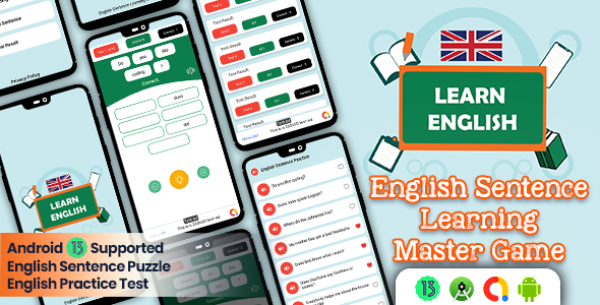 Learn English Sentence Master Game | English Sentence Learning Game | English Test Practices
