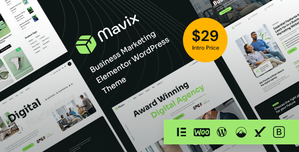 Mavix – Business Marketing Elementor WordPress Theme