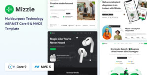 Mizzle – ASP.NET Core 9 MVC 5 Technology and Corporate Template