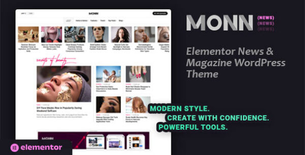 Monn – Elementor News Magazine WordPress Theme