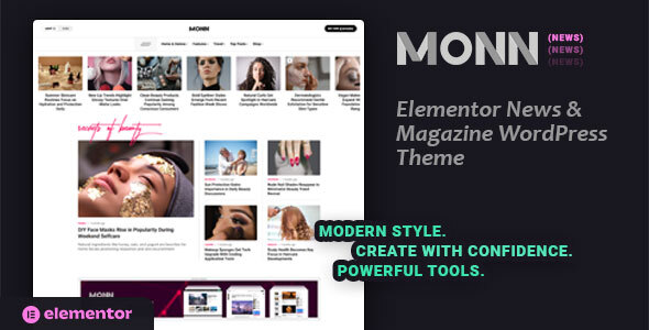 Monn – Elementor News Magazine WordPress Theme