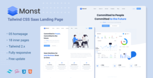 Monst – Tailwind Saas landing page
