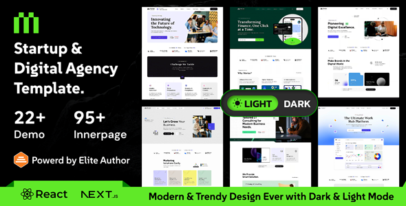 Mortar – Startup Digital Agency React Next JS Template