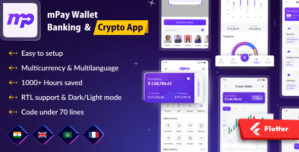 Mpay – Banking E-Money Wallet | FinPay | Finance | Money Transfer | Wallet | Flutter Ui Kit