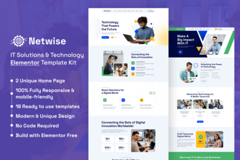 Netwise – IT Solutions Technology Elementor Template Kit