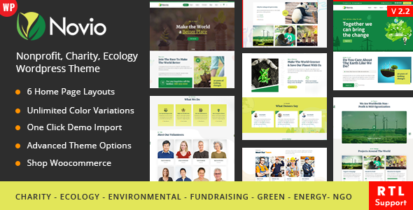 Novio – Nonprofit Charity WordPress Theme