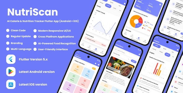 NutriScan – AI Food Nutrition Analysis Flutter App for Android iOS