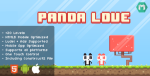 Panda Love – HTML5 Game (Construct 2 Construct 3)