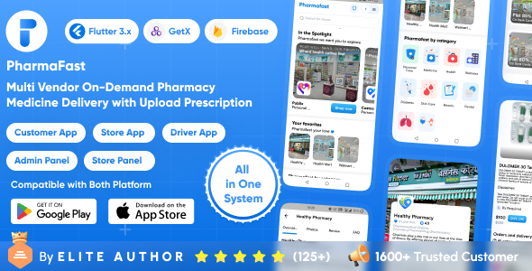 PharmaFast: Multi Vendor On-Demand Pharmacy Medicine Delivery with Upload Prescription Full Solution