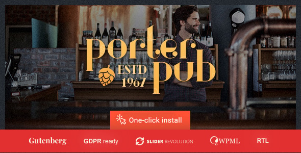 Porter Pub – Bar Restaurant WordPress Theme