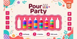 Pour Party | HTML5 Color Sort Game