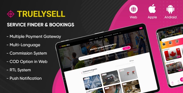 TruelySell – Multi-Service Booking Provider Marketplace Platform (Laravel 12)
