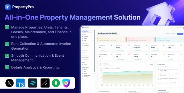 PropertyPro – Property Tenant Management Software | Next.js, MongoDB