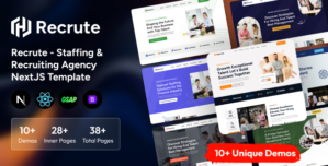 Recrute – Staffing Recruiting Agency NextJS Template